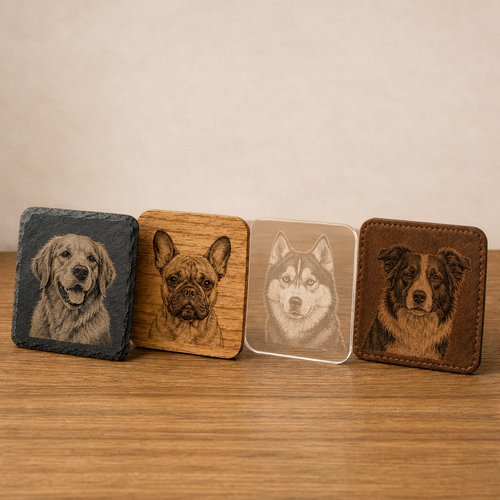 Animal Inspired Coaster Set - Silhouettes – Premium Engraved Drink Coasters