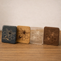 Insect Inspired Coaster Set - Premium Engraved Drink Coasters