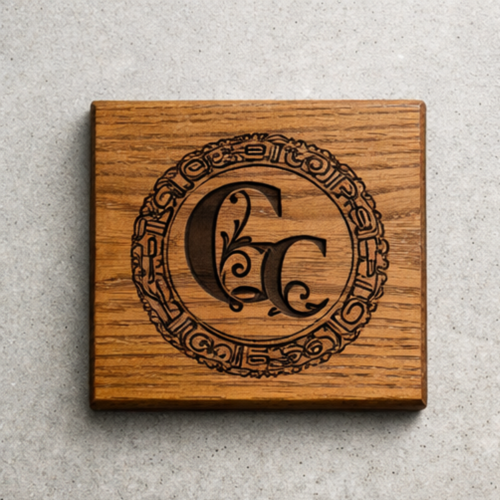 Handcrafted Wood Coaster Set – Premium Hardwood (Set of 4)